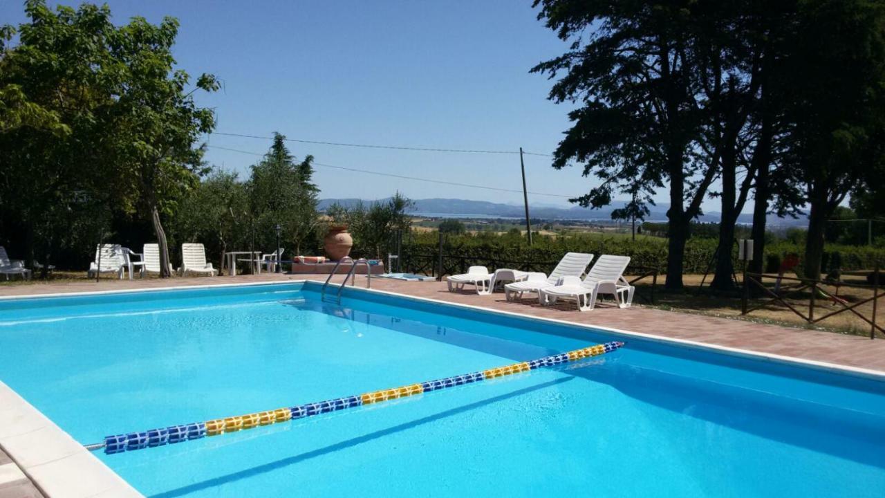 Agritur Villa Osvaldo Castiglione Del Lago Perugia Colazione Piscina Acqua Salata Exterior foto